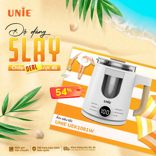 Ấm siêu tốc UNIE UEK1081W,chất liệu cao cấp,đa dạng tính năng, màn hình điện tử hiện đại