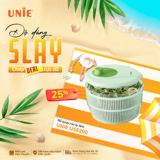 Rổ quay rau ly tâm Unie US5200, Dung tích 5.2L, Chất liệu cao cấp, độ bền cao