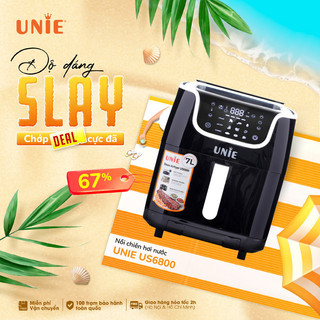 Nồi chiên hơi nước UNIE Steam US6800 chính hãng, công suất 1700W, dung tích 7L
