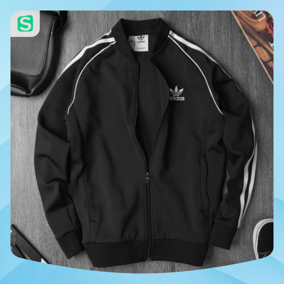 Xả Áo Khoác Adidas Dày Dặn Chống Gió Chất Nỉ Co Giãn Tốt - Áo Bomber 3 Sọc Nam Nữ Thể Thao Giá Rẻ - Neu Shop