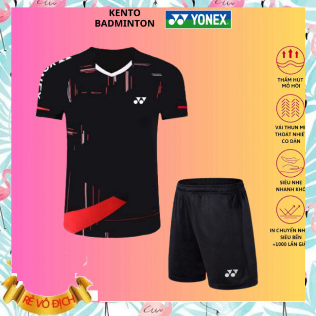 Xả Áo Cầu Lông, Quần Cầu Lông, Bộ Cầu Lông YONEX Nam Nữ, Vải Thoáng Khí STT469 - Xoài store