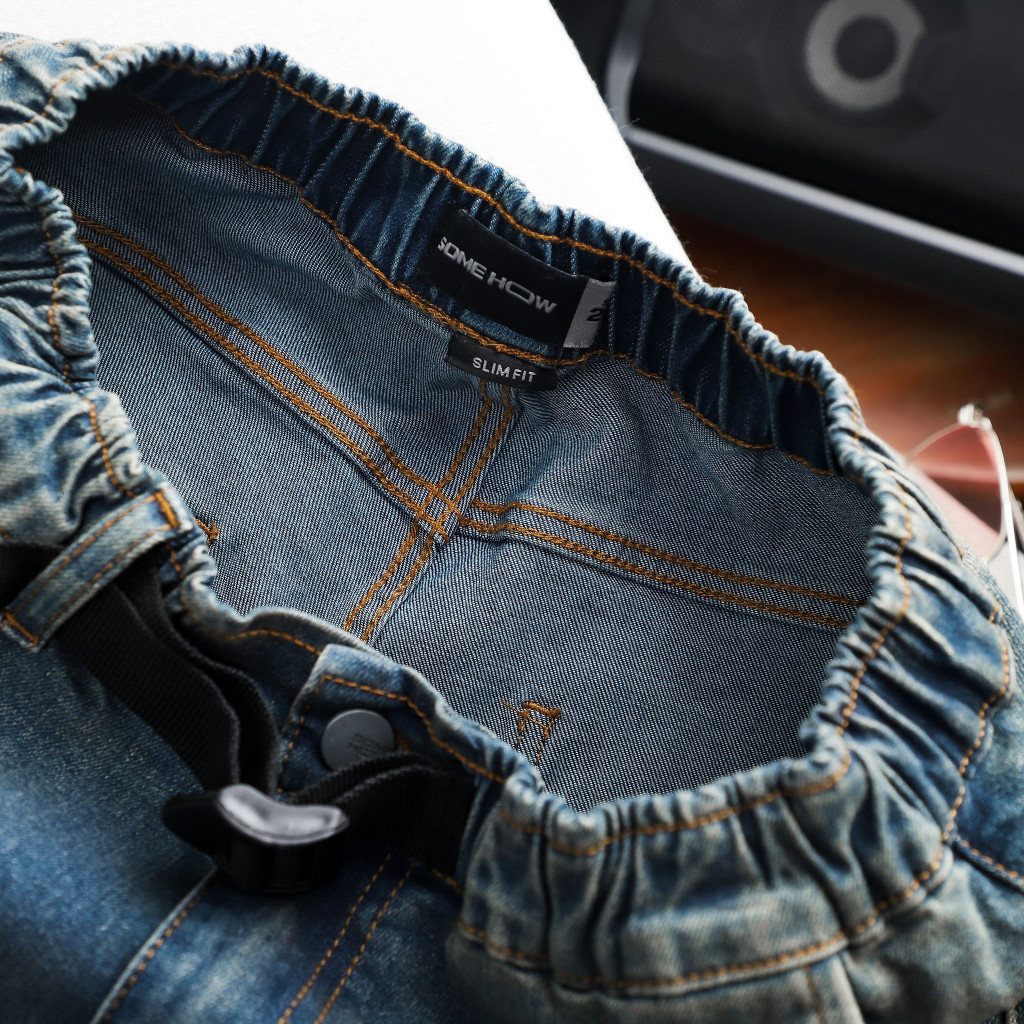 Quần Short Nam Jean Camo Cargo, Chất Vải Cotton 2 chiều Thoải Mái, QS0035, SOMEHOW