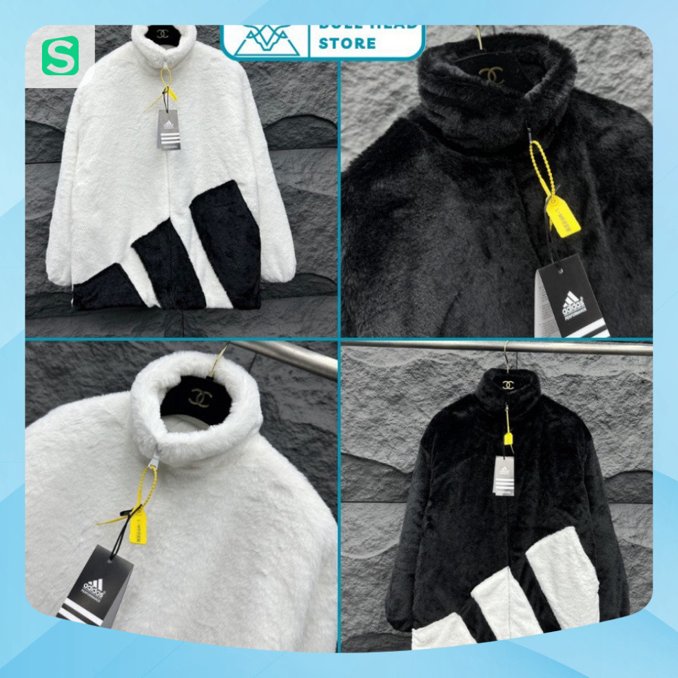 Xả Áo Khoác Lông Cừu Adidas , Áo Khoác Thom 3 Sọc Dưới Thân Nam Nữ Mặc Đẹp - Neu Shop