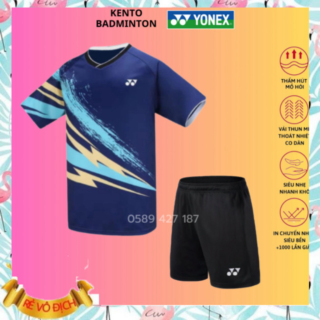 Xả Áo Cầu Lông, Quần Cầu Lông, Bộ Cầu Lông YONEX Nam Nữ, Vải Thoáng Khí STT291 - Xoài store