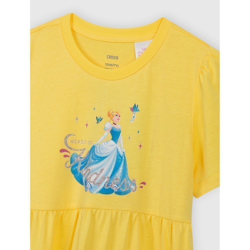 Váy cho bé gái CANIFA cotton 100% in hình công chúa Disney - 1DS21S006