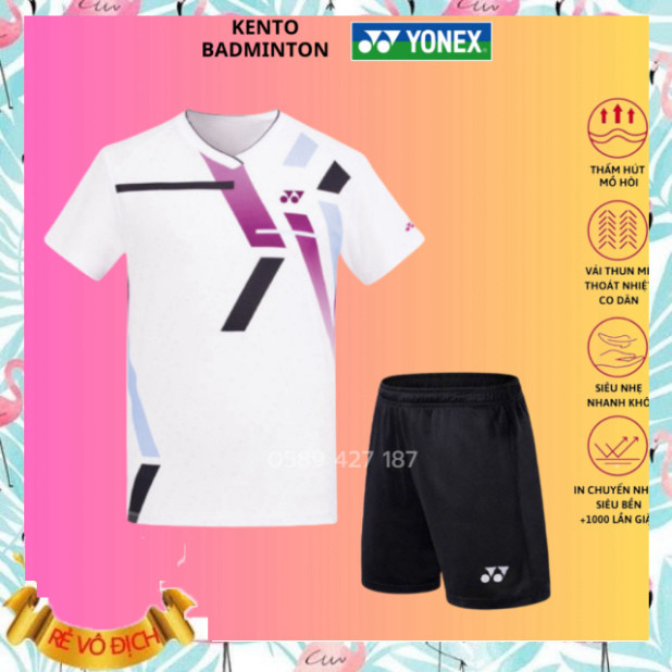 Xả Áo Cầu Lông, Quần Cầu Lông, Bộ Cầu Lông YONEX Nam Nữ, Vải Thoáng Khí STT342 - Xoài store