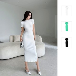 Đầm Dài Nữ Sheath Body Long, Chất Vải Thun Gân 4 Chiều Thoải Mái, WDD033, SOMEHOW