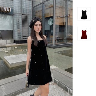 Đầm Ngắn Nữ Sunny Dress, Chất Vải Nhung Thoải Mái, WDN000300, SOMEHOW