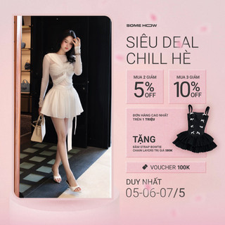 Set Nữ Áo Long Sleeves Short Pleat Skirt, Chất Vải Áo Thun Giấy , Quần Kaki Thoải Mái, WSB114, SOMEHOW