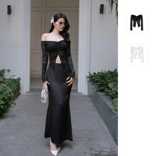 Áo Dài Tay Nữ Flower Lace, Chất Vải Thun Ren Thoải Mái, WKI031, SOMEHOW
