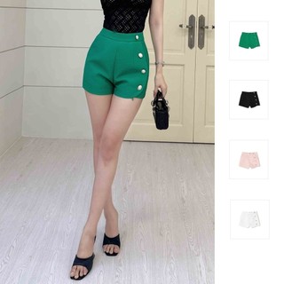 Quần Short Nữ Side Buttons Mix, Chất Vải Xốp Puply Thoải Mái, WQS006, SOMEHOW