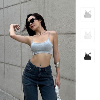 Áo Croptop  String Sil Label, Chất Vải Thun Gân 4 Chiều Thoải Mái, WAC010. SOMEHOW