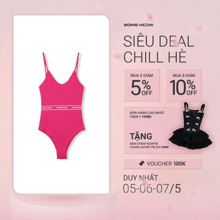 Bodysuit Nữ Printed Line String, Chất Vải Thun Cotton 4 Chiều Thoải Mái, WBS004,SOMEHOW