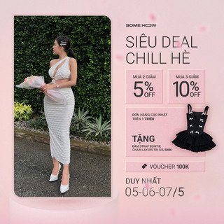 Đầm Dài Nữ Waves String Waist, Chất Vải Thoải Mái, WDD002, SOMEHOW