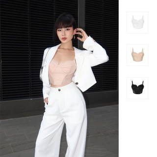 Áo Bra Nữ Corset Balconette, Chất Vải Ren Thoải Mái, WAB002,SOMEHOW