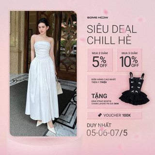 Đầm Dài Nữ Spag Layers Gown, Chât Vải  Kaki Thun Thoải Mái, WDD053, SOMEHOW