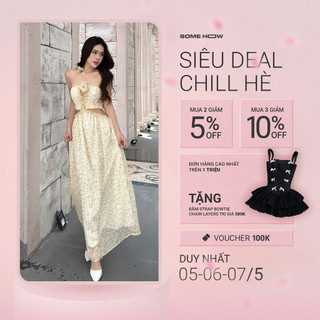 Đầm Nữ Dài Cutout Spring Gown, Chất Vải Tơ Hàn Lót Lụa Thoải Mái, WDD036, SOMEHOW