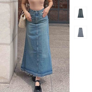 Chân Váy Nữ Dài Denim Blue, Chất Vải Jean Thoải Mái, WCV016, SOMEHOW