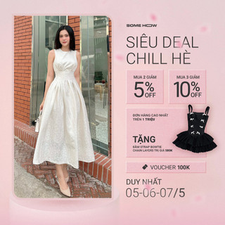 Đầm Dài Nữ Plain Sleeveless, Chất Vải Taffta silk Thoải Mái, WDD013, SOMEHOW