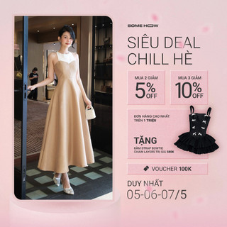 Đầm Dài White Top Sleeveless Gown, Chất Vải Tafta Xước Thoải Mái, WDD058,SOMEHOW