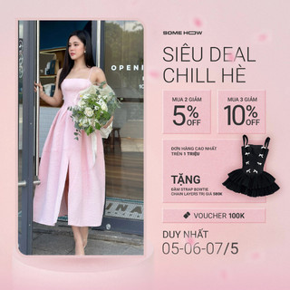 Đầm Nữ Dài Basic Plain Gown, Chất Vải Xốp Thoải Mái, WDD039, SOMEHOW