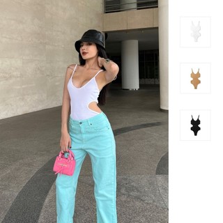 Bodysuit Nữ Waist Cut Out , Chất Vải Thun Cotton 4 Chiều, Thoải Mái, WBS003,SOMEHOW