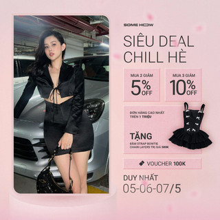 Đầm Ngắn Nữ Body Suit Dress, Chất Vải Lụa Satin Thoải Mái, WDN000302, SOMEHOW