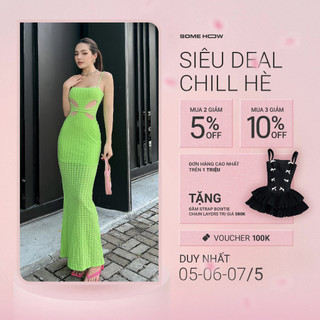 Đầm Maxi Nữ Cut Out Butterfly, Chất Vải Thun Pique Thoải Mái, WDD000205, Somehow