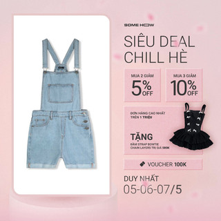 Quần Short Yếm Overall Denim, Chất Vải Jean Thoải Mái, WQS009, SOMEHOW