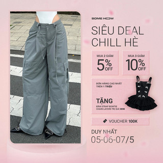 Quần Dài Nữ Parachute Cargo, Chất Vải Dù Thoải Mái, WQD004, SOMEHOW