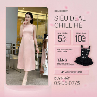 Đầm Nữ Dài Soft String Apron, Chất Vải Mango Thoải Mái, WDD042, SOMEHOW