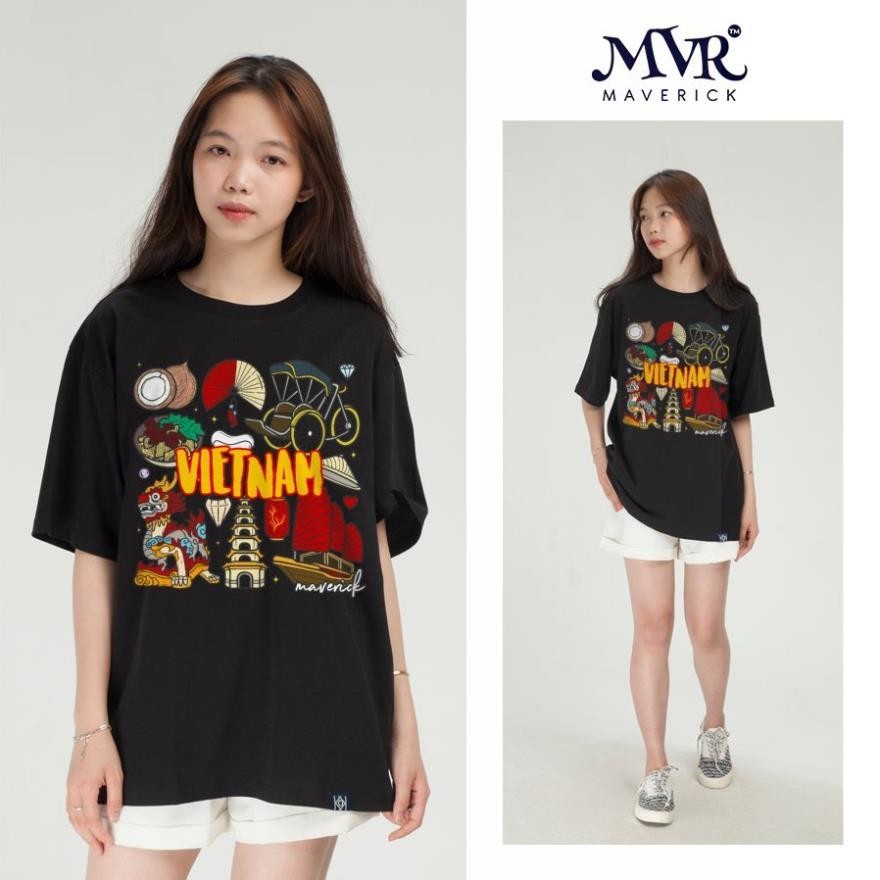 Áo Phông Thun Mát Tay Lỡ Hình In Danh Lam Đặc Sản Việt Nam Cao Cấp Local Brand UT