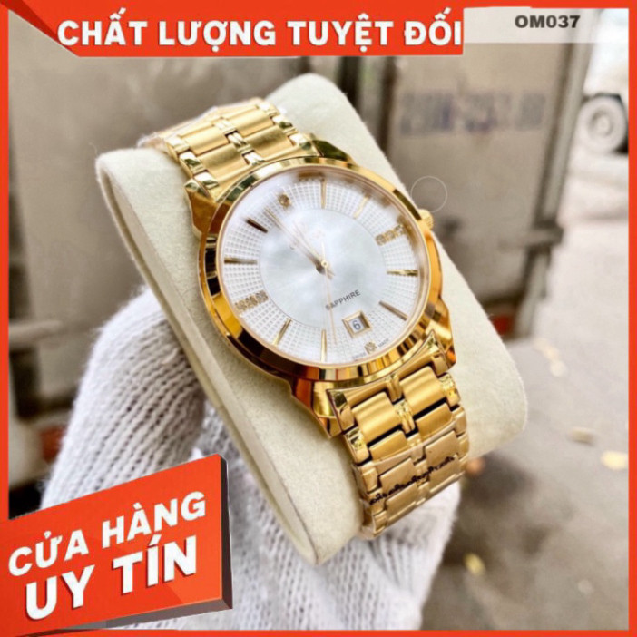 [DUY WATCH] [Shop Uy Tín] Đồng Hồ Nam omega Sapphire OM037 Case 38mm TRẮNG Máy Pin Nhật