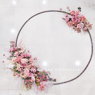 Cụm hoa thiết kế theo yêu cầu kích thước decor không gian