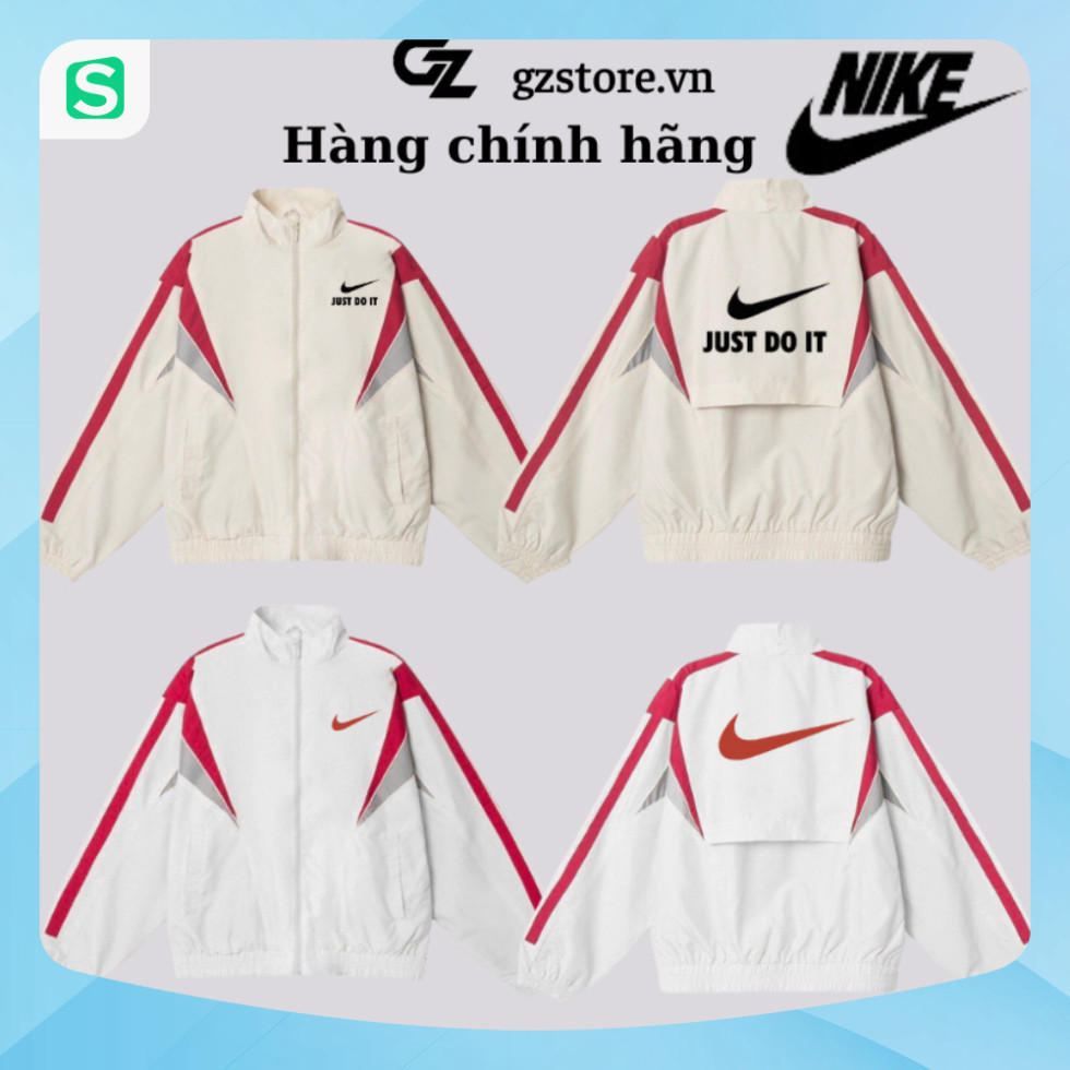 Xả Áo khoác dù nike cao cấp chất liệu dù 2 lớp áo khoác gió chính hãng nam nữ unisex form rộng cá tính năng động chống n