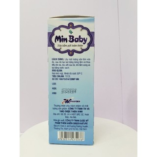 sữa tắm thảo dược min baby