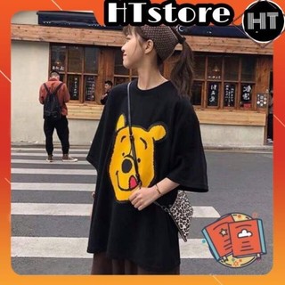 Áo thun tay lỡ htstore form rộng áo phông unisex ulzzang gấu teddy a35