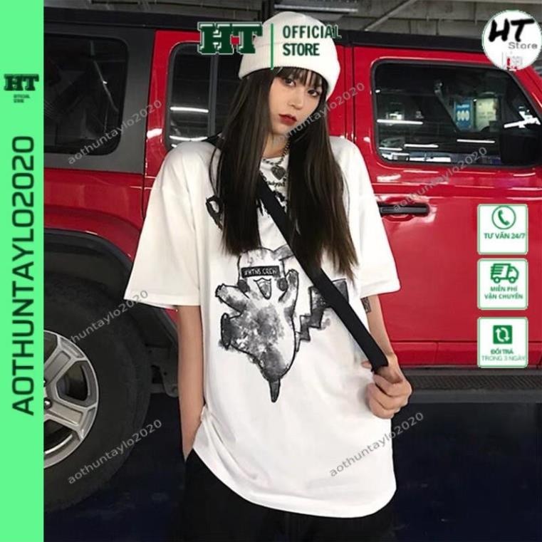 Áo Phông Nữ HTSTORE Áo Thun PIKACHU from Rộng Tay lỡ Unisex