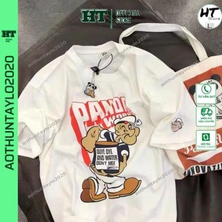 Áo Phông Nữ HTSTORE  Áo thun tay lỡ unisex Panda