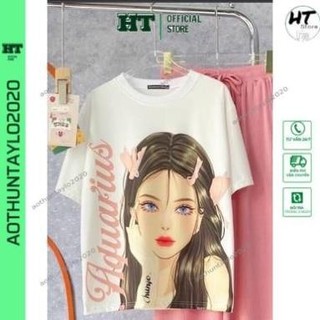 Áo Thun Cotton Nữ Tay Lỡ Cho Các Cô Gái Cá Tính Nhưng Cũng Bánh Bèo Free Size