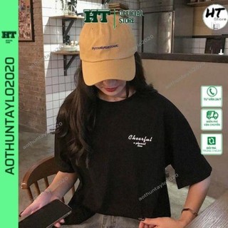 Áo Phông Nữ HTSTORE  Áo thun tay lỡ Unisex CHEERFUL