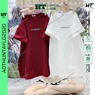 Áo thun Cotton Su mác 3158 Form Rộng Nam Nữ Unisex In Chữ Aii Dffayauf