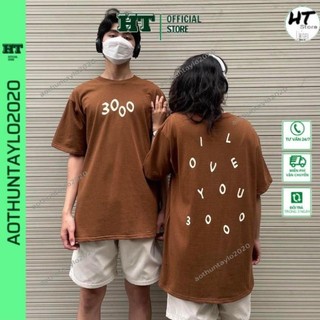 Áo Phông Nữ HTSTORE  Áo thun tay lỡ🔥Có size🔥 unisex I love you 3000