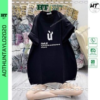 Áo phông nữ tay lỡ  áo thun ừ là danh từ form rộng unisex màu đen,trắng,đỏ HTSTORE