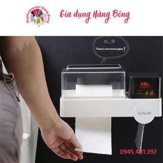 Hộp đựng giấy vệ sinh 3 ngăn dán cường lực