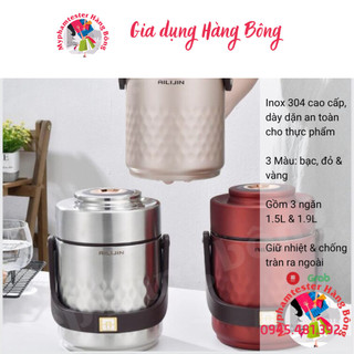 Cặp lồng inox cao cấp AILIJIN giữ nhiệt, chống tràn