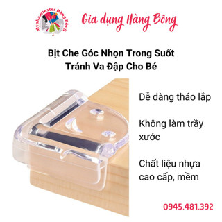 Bịt góc bàn silicon mẫu vuông hình mặt cười bảo đảm an toàn cho trẻ nhỏ