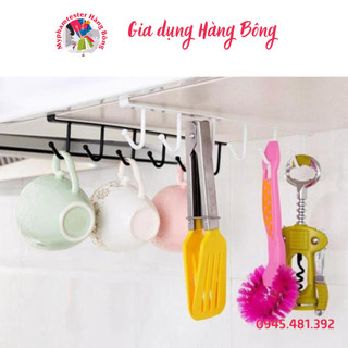 Móc treo sắt gắn kệ bếp, tủ quần áo, bàn treo đồ