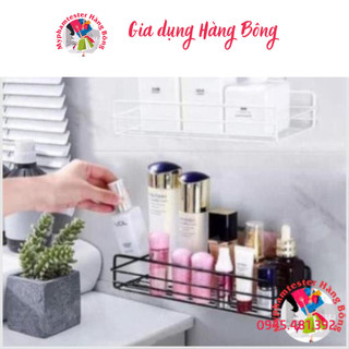 KỆ NHÀ TẮM HÌNH CHỮ NHẬT SẮT dán tường - Kệ chữ nhật sắt dán tường.