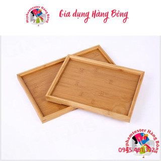 (HÀNG ĐẸP) khay trà gỗ tre kích thước 20x28cm